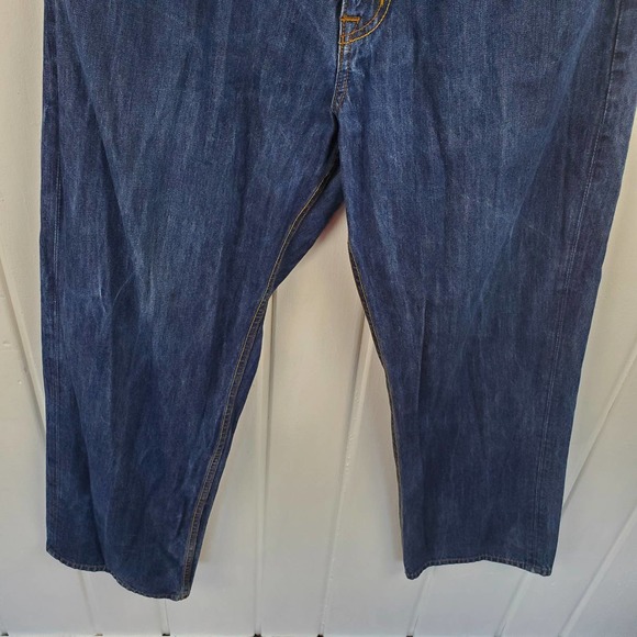 Y2K Roca Wear Streetwear Embroidered Baggy Men's Size 36W 34L Jeans - Picture 3 of 10